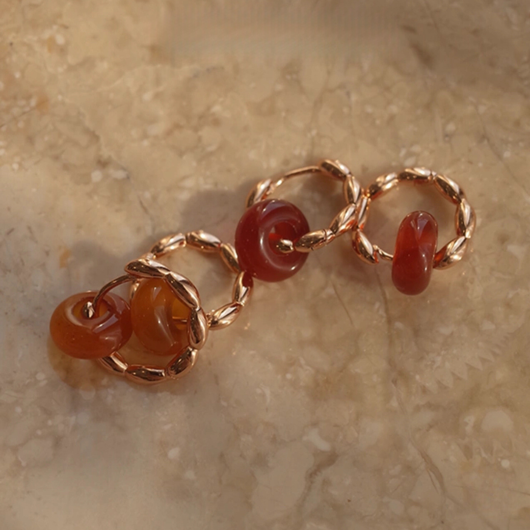 Natural Crystal Drop Earrings