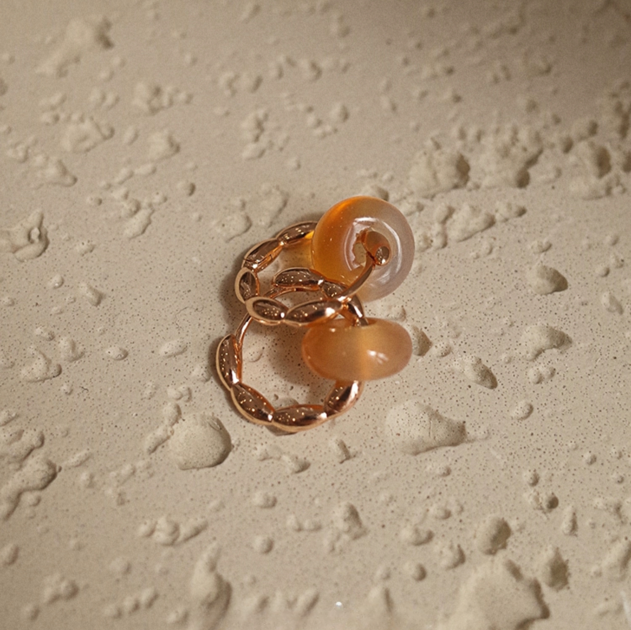 Natural Crystal Drop Earrings