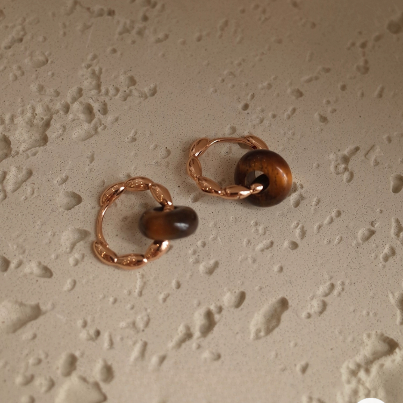 Natural Crystal Drop Earrings