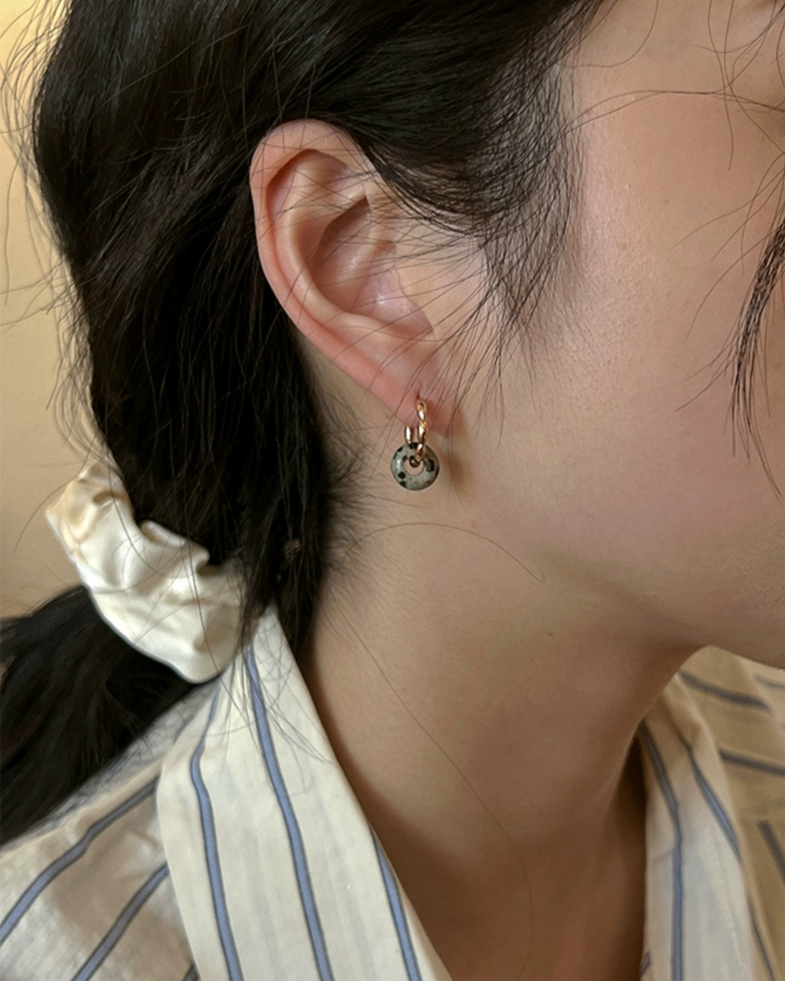 Natural Crystal Drop Earrings