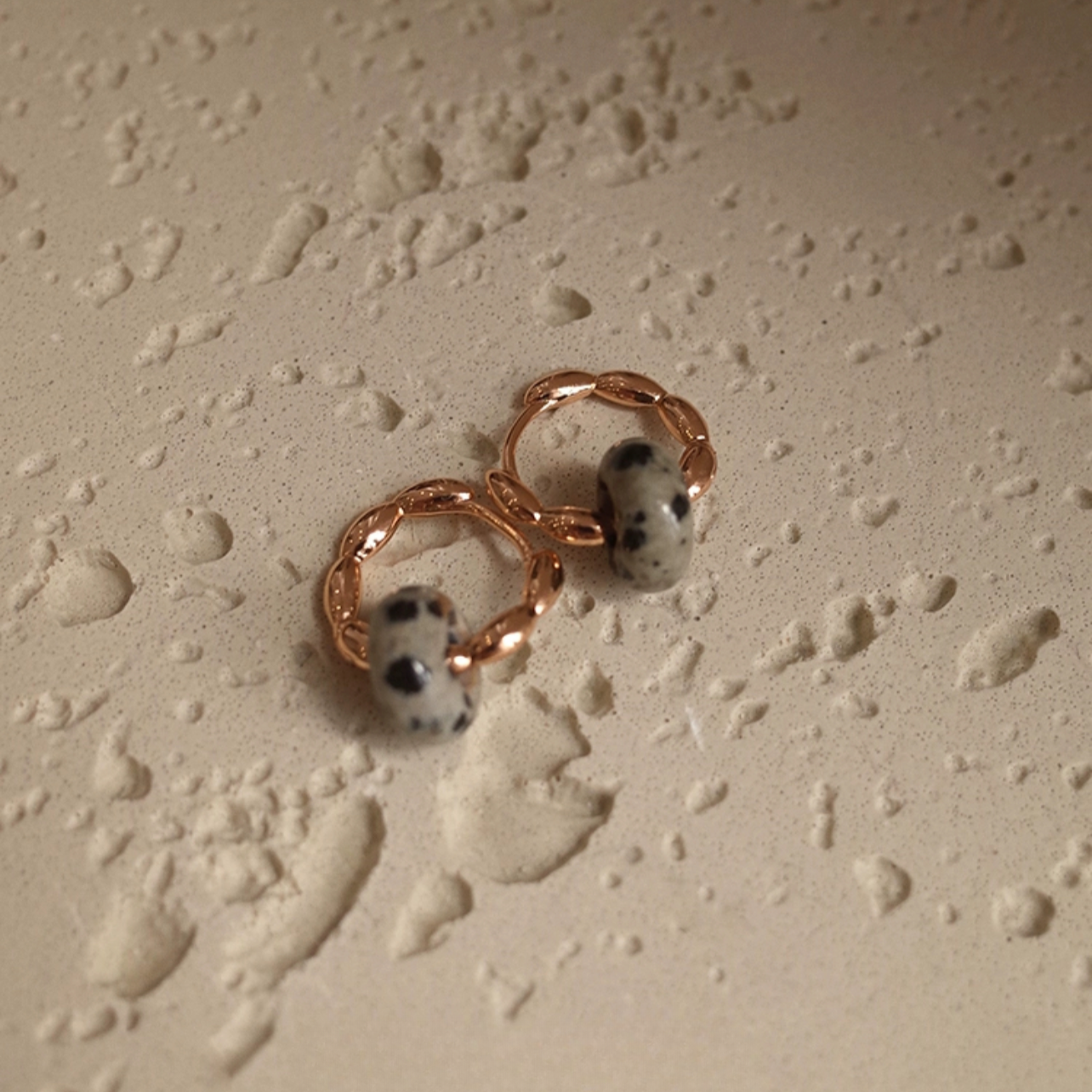 Natural Crystal Drop Earrings