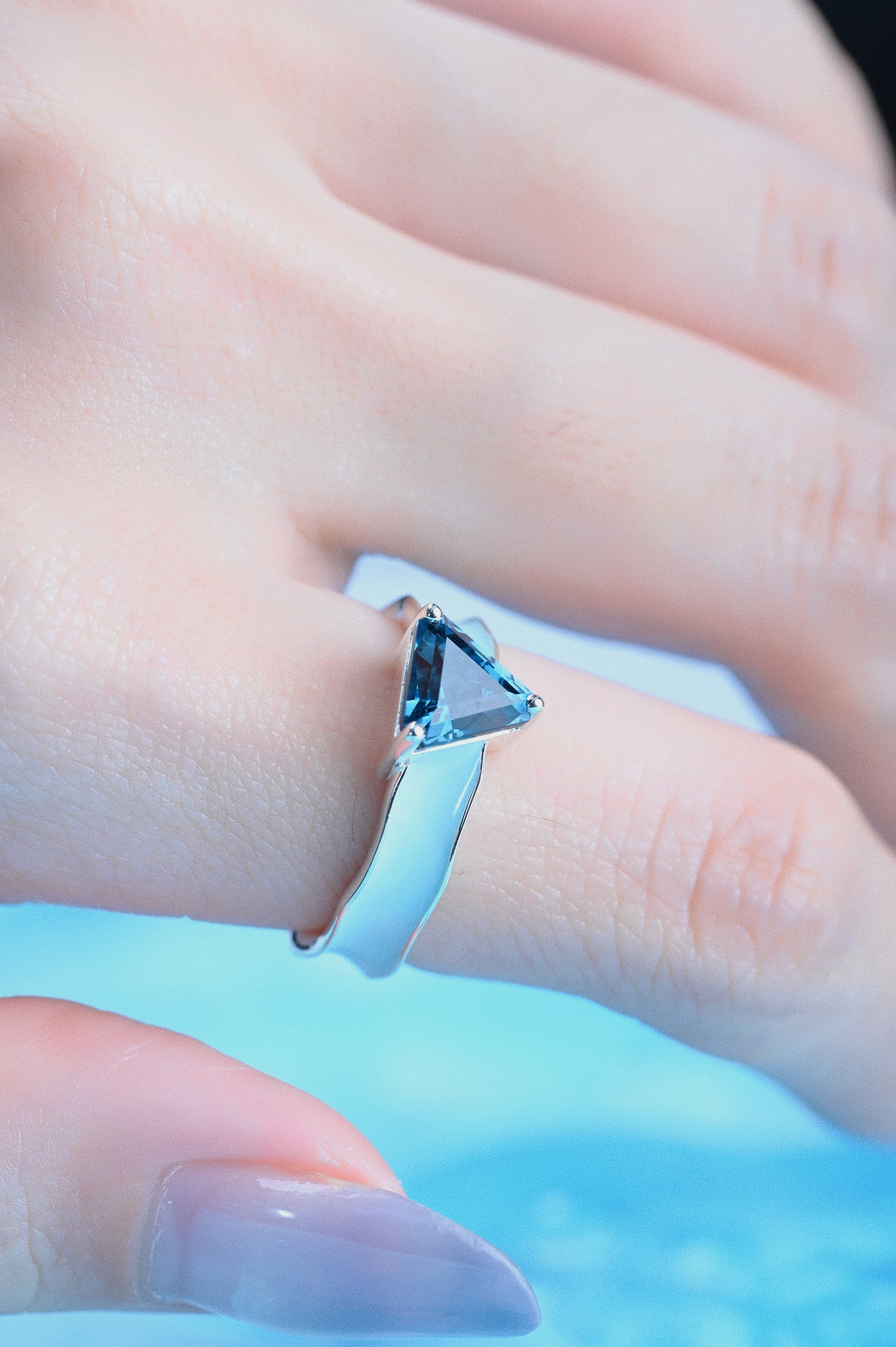 Blue Isle of Dreams|Topaz Enamel Ring