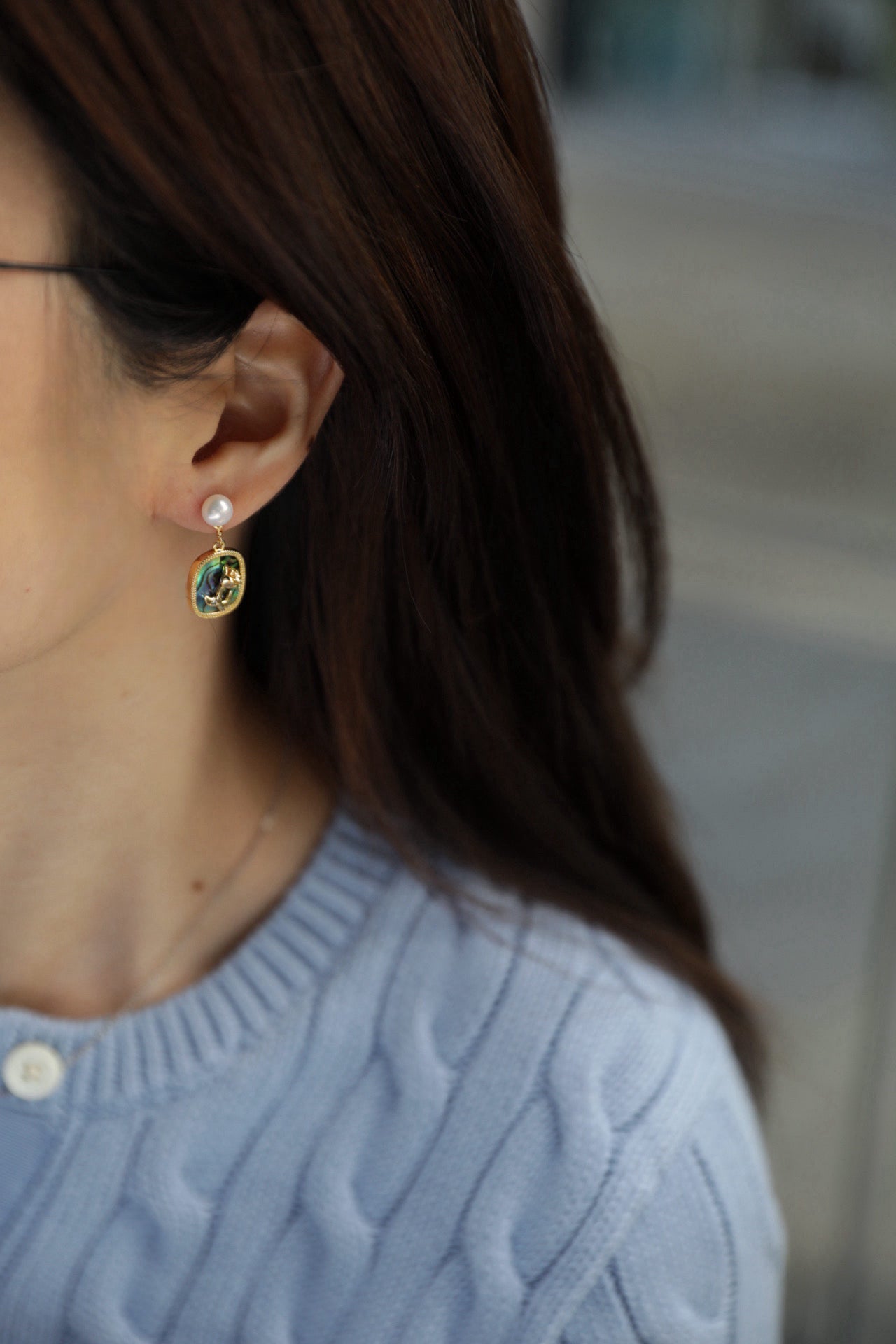 Blossoming Rose Abalone Earrings
