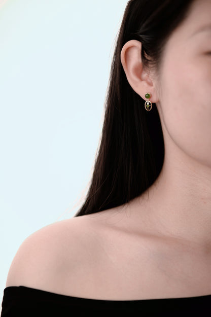Midsummer - 18K Gold Jasper Earrings