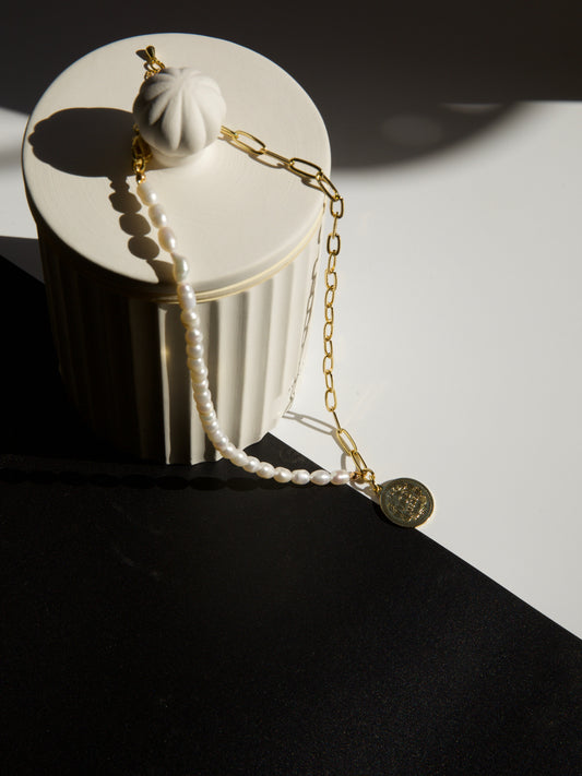 Timeless Treasure Pearl & Chain Necklace