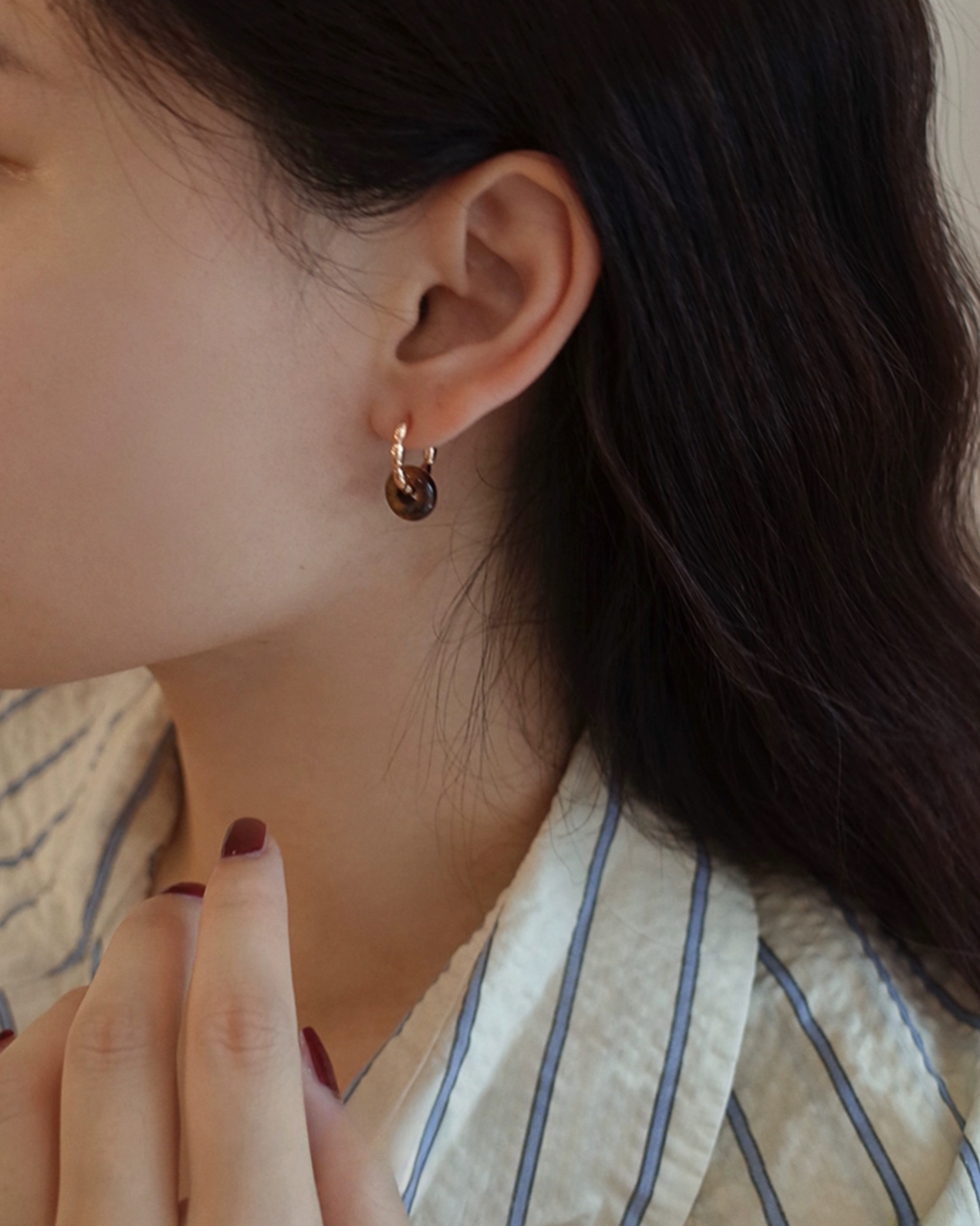 Natural Crystal Drop Earrings
