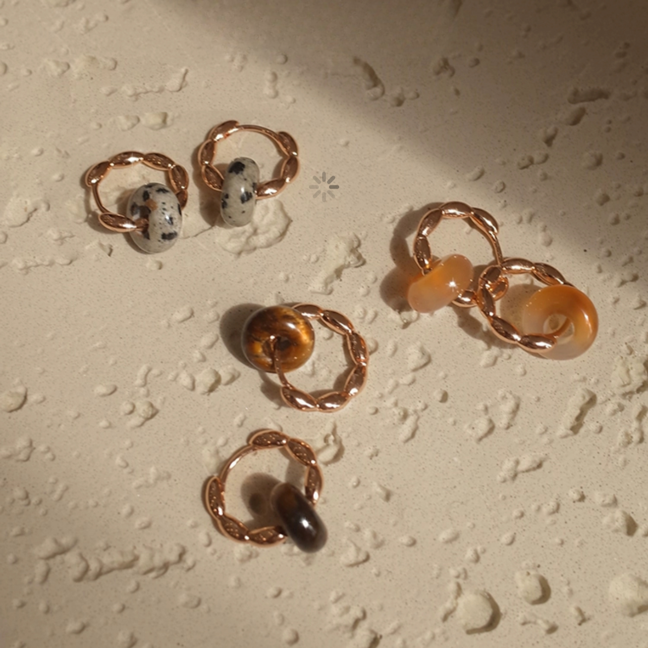 Natural Crystal Drop Earrings