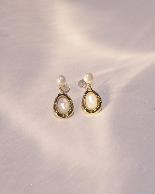 Pearlescent Elegance Mother-of-Pearl Earrings