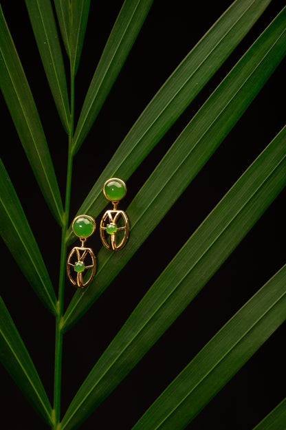 Midsummer - 18K Gold Jasper Earrings