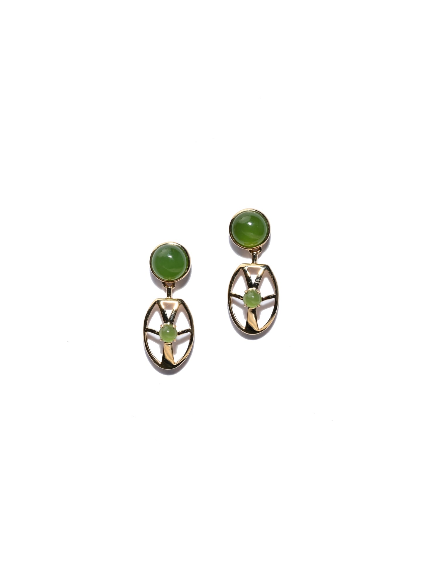 Midsummer - 18K Gold Jasper Earrings